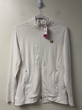 NWT Magnolia Lane Masters White Full Zip Jacket Size Large